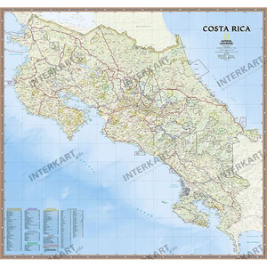 Carte géographique National Geographic Costa Rica (96 x 91 cm)