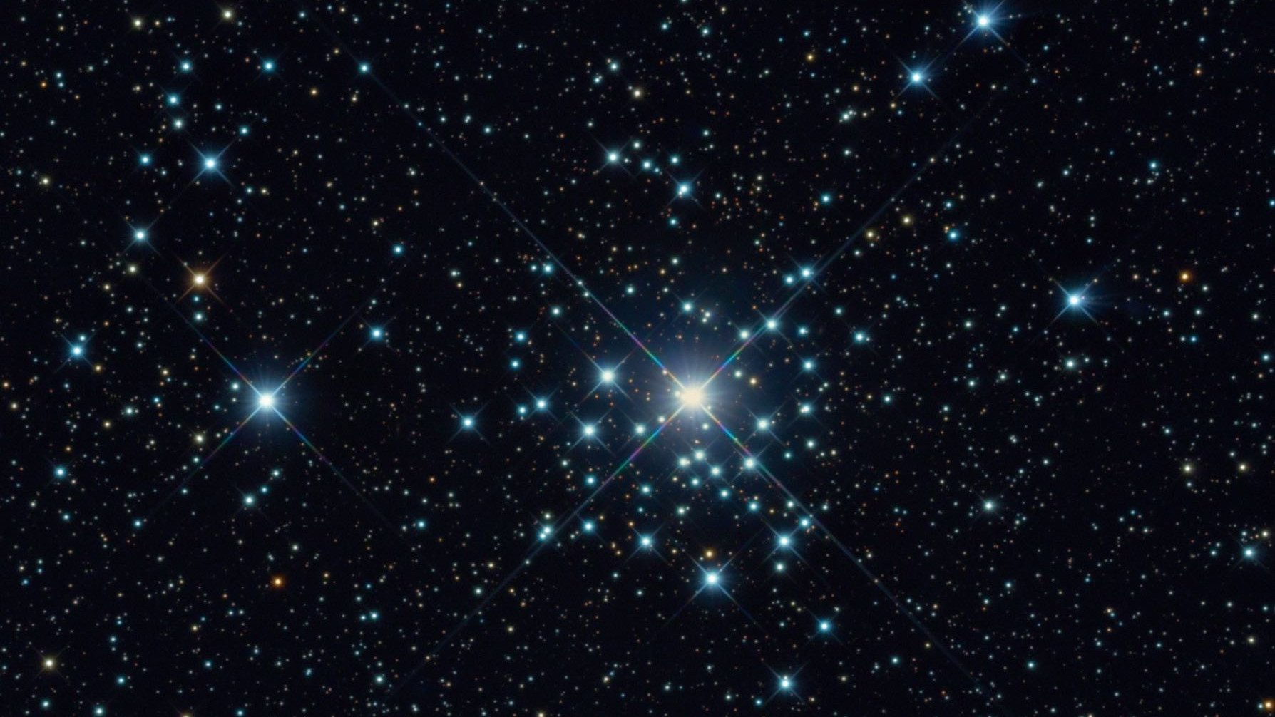 L’amas d’étoiles NGC 2362 dans la constellation du Grand Chien, photographié avec un télescope de 20 pouces, à une distance focale de 4 492 mm. Bernhard Hubl et l’équipe CEDIC / CCD Guide