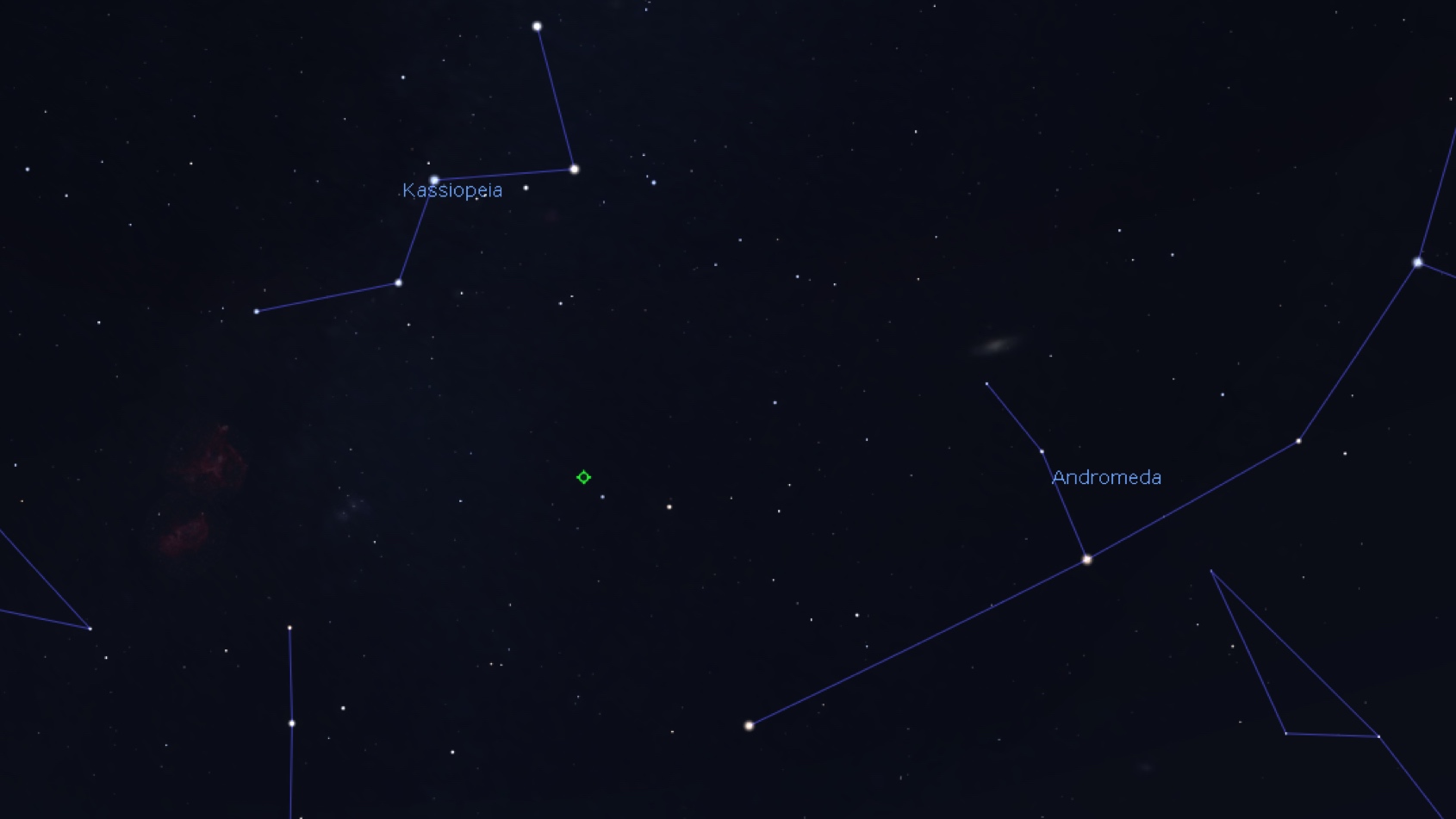 Petite nébuleuse de l’Haltère, recherche à l'aide de la carte du ciel ou l'application Stellarium 