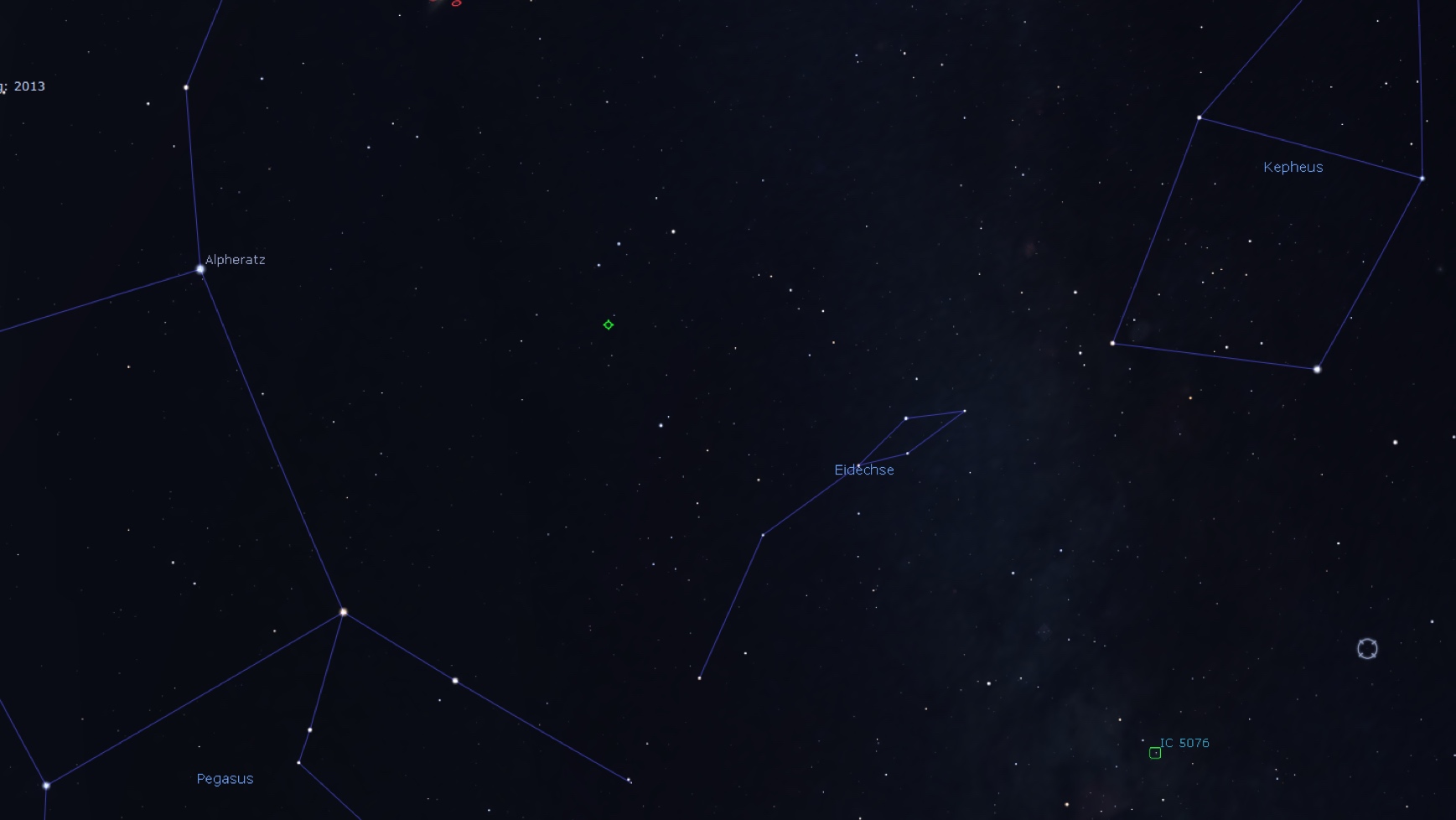 Boule de Neige bleue, recherche à l'aide de la carte du ciel ou l'application Stellarium