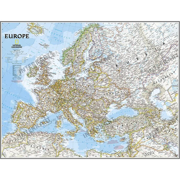 National Geographic Kontinentkarte Europa politisch 76 x 61 cm