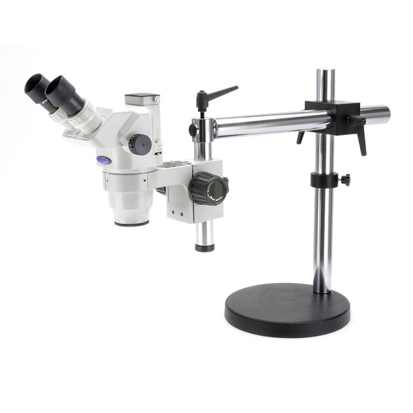 Optika Microscope stéréo zoom trinoculaire SZR-12, pied simple en surplomb
