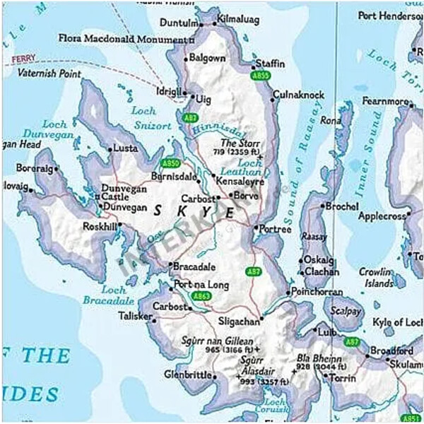 Carte géographique National Geographic Écosse