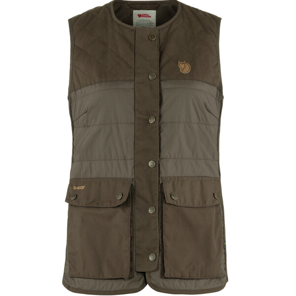 Fjällräven Forest Wool Padded Vest W, 633 Dark Olive, L