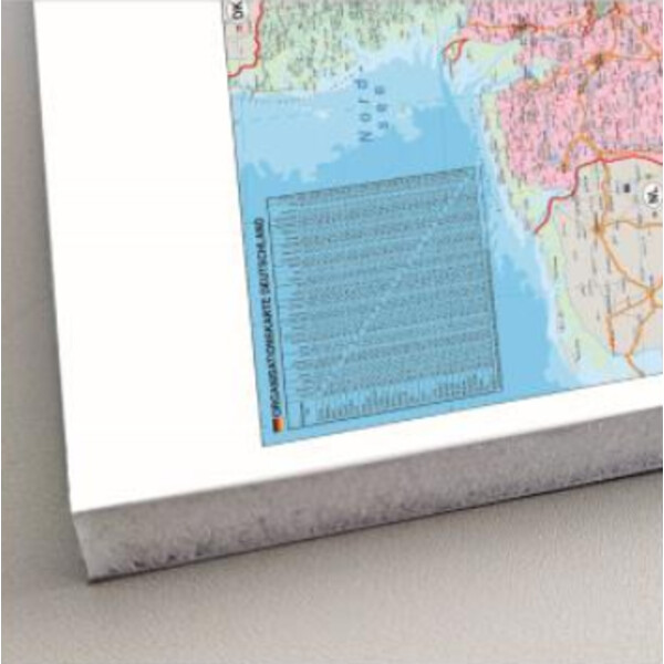 Stiefel Landkarte Deutschland Organisationskarte politisch (100 cm x 140 cm)