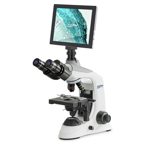 Kern Digitalmikroskopie-Set, OBE 124T241, HF, digital, 1,25 Abbe-Kondensor, fix, USB 2.0, 40-400x, Dl, 3W LED, 5 MP, Tablet