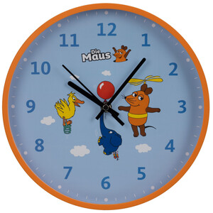 DieMaus Kinderwanduhr blau