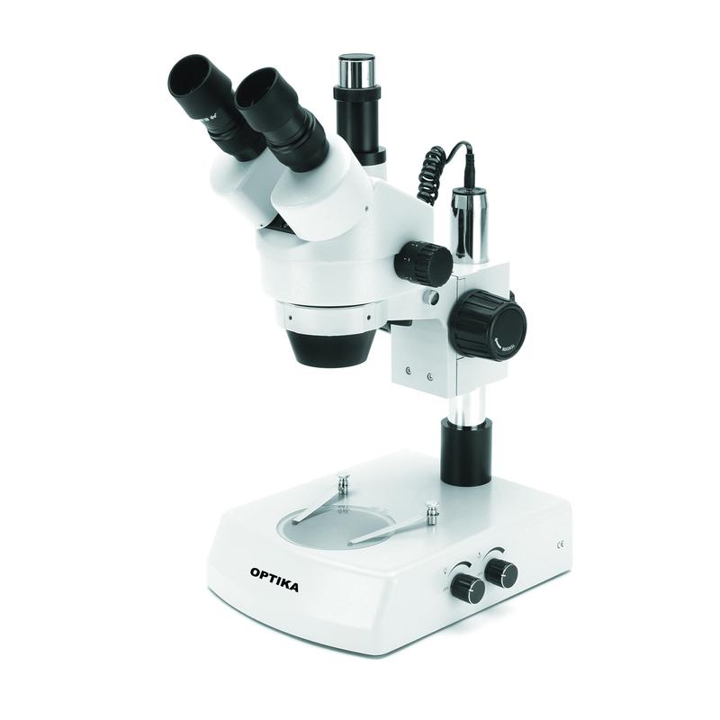 Micrscope zoom stéréoscopique Optika Microscope stéréo trinoculaire  SZM-2LED 7x-45x, éclarage LED transmis et incident