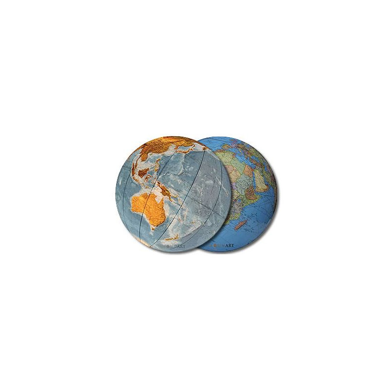 Globe Columbus Duo 34cm Kristallglas OID Edelstahl matt