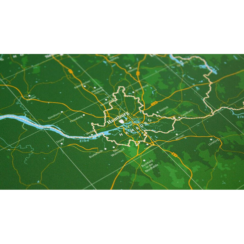 Carte géographique Marmota Maps Deutschlandkarte Mountain Green