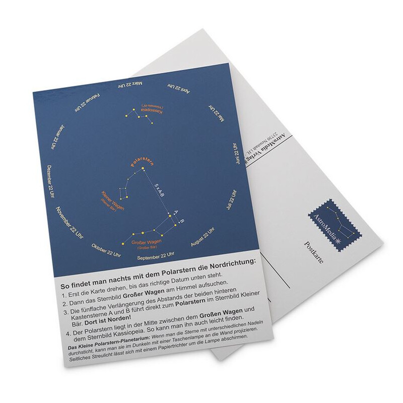 Carte du ciel AstroMedia Polarsternfinder Postkarte