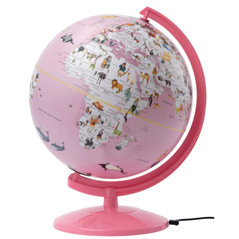 Globe TROIKA Wildlife World Light Pink 25cm