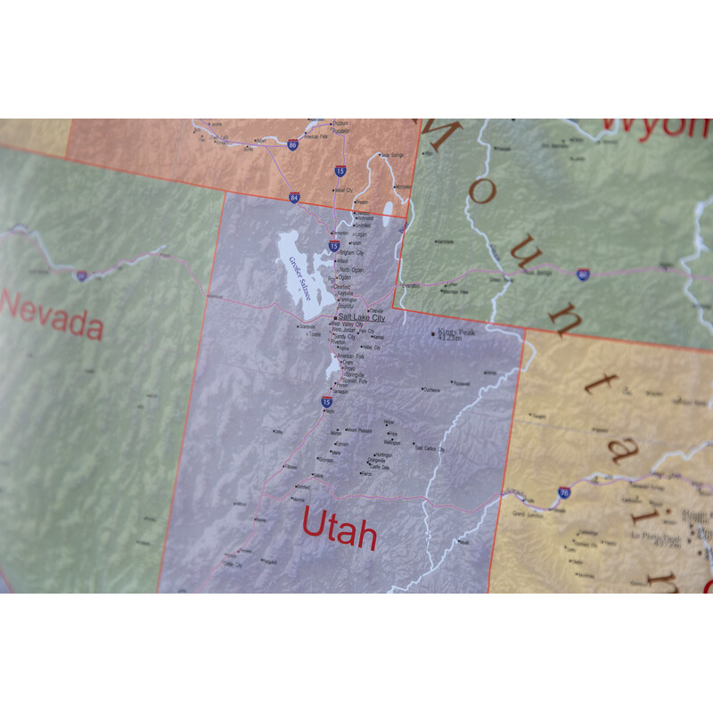 Carte géographique GeoMetro USA politisch (140 x 100 cm)
