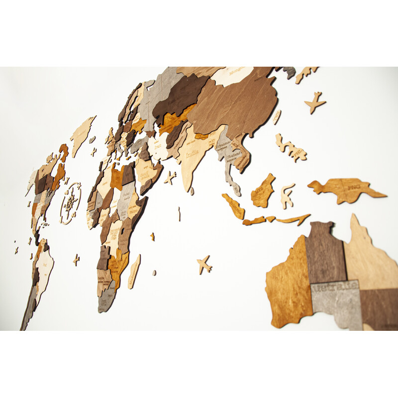 Mappemonde Abraham Wood Decor Puzzle aus Holz (130 x 70 cm)
