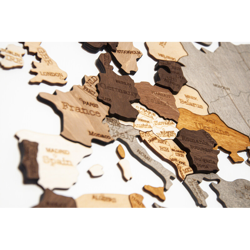 Mappemonde Abraham Wood Decor Puzzle aus Holz (130 x 70 cm)