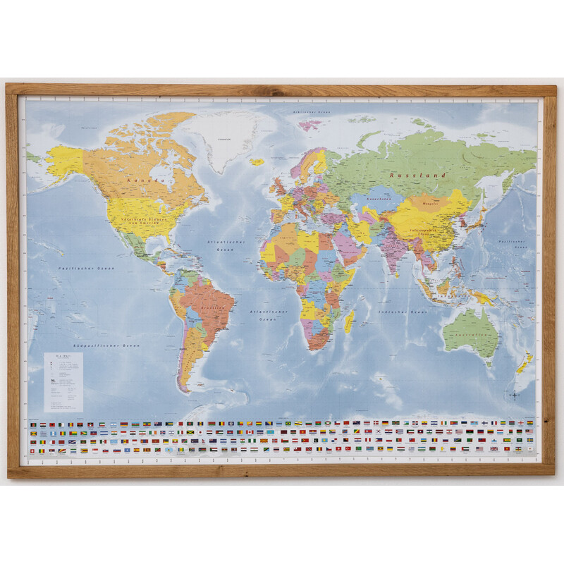Mappemonde GeoMetro politisch (144 x 103 cm)