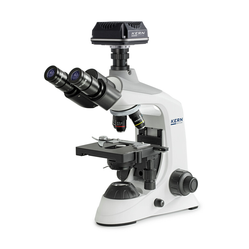 Microscope Kern Digitalmikroskop-Set, OBE 124C832, HF, digital, 1,25 Abbe-Kondensor, fix, USB 3.0, 40-400x, Dl, 3W LED, DIN, 5,1 MP