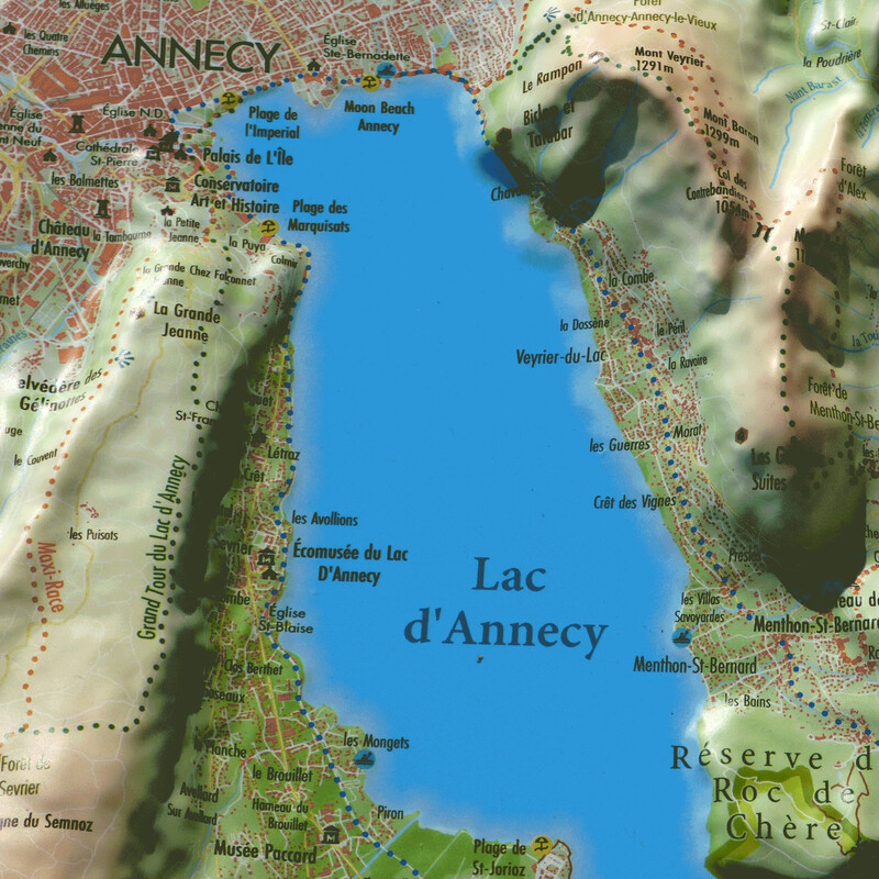 3Dmap Regional-Karte Le Lac d'Annecy