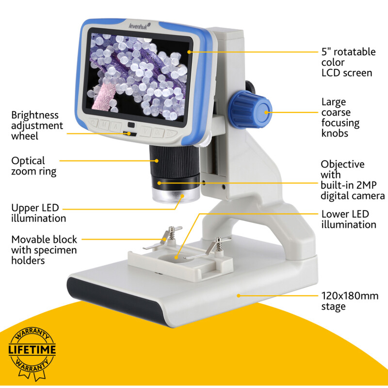 Levenhuk Mikroskop Rainbow DM500 LCD Digital