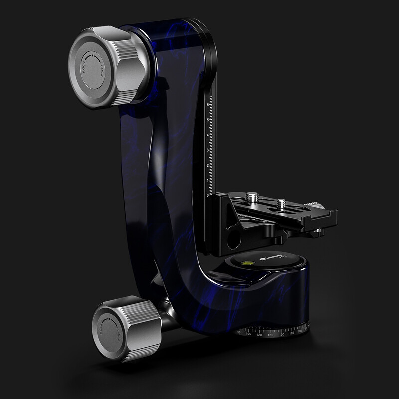 Leofoto 2-Wege-Neiger PG-3 Carbon-Gimbal blue