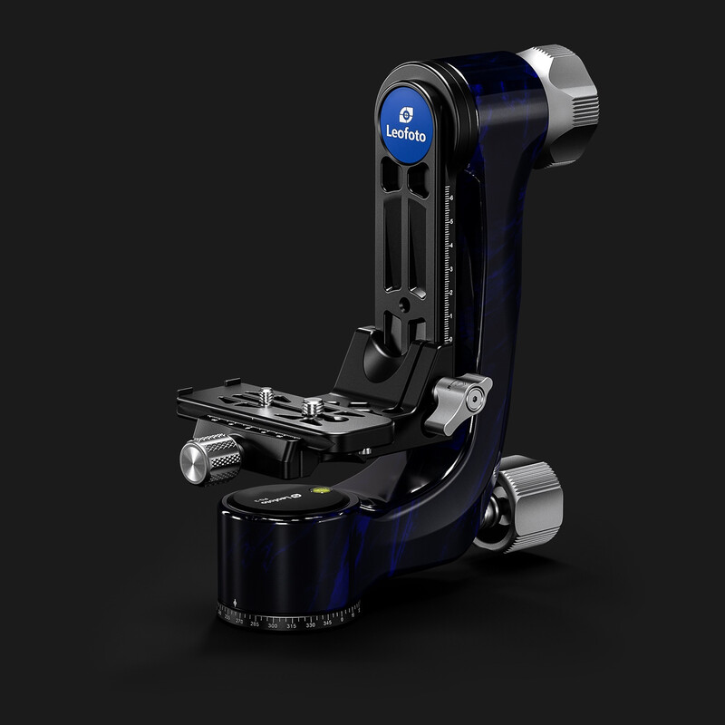 Leofoto 2-Wege-Neiger PG-3 Carbon-Gimbal blue